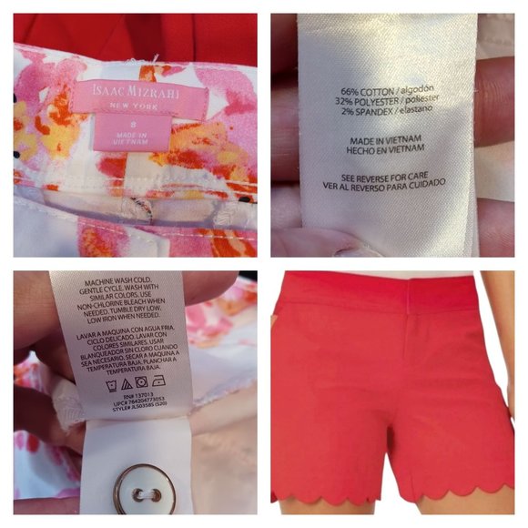 ISAAC MIZRAHI WMN'S Sz 8 LOT, Bundle of 5 Pairs Summer Shorts Solid, Print Lemon - Picture 12 of 12